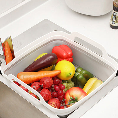 2x Collapsible Strainer Foldable Fruit Veggies Wash Colander Storage Basket Payday Deals