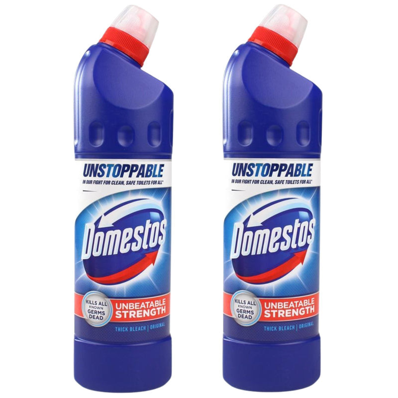 2x Domestos 750ml Thick Bleach Extended Power Citrus Fresh Kills All Known Germs Dead Payday Deals