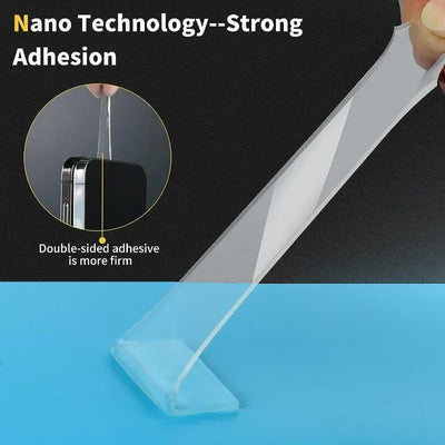 2x Double-Sided Nano Mounting Tape Traceless Clear Adhesive Invisible Gel 2M x 20mm Payday Deals