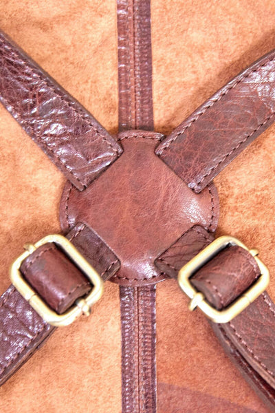 2x Pierre Cardin Professional Leather Apron Butcher Woodwork  Barber - Chestnut Payday Deals