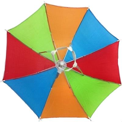 2x RAINBOW UMBRELLA HAT Rain Beach Sun Rain Cap Costume Camping Fishing Hunting Payday Deals