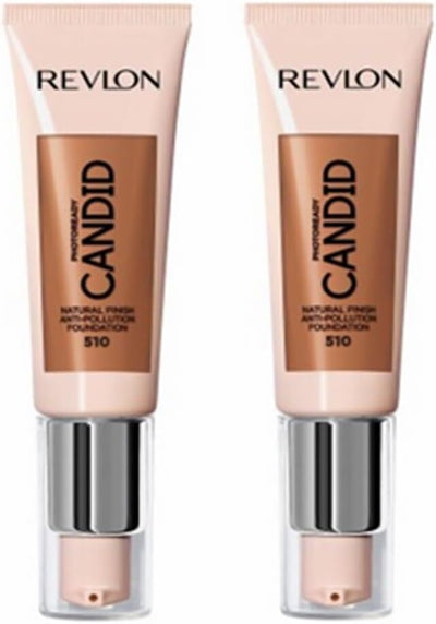 2x Revlon 22ml Photoready Candid Foundation - 510 Capuccino