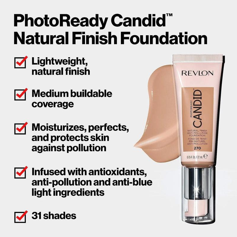 2x Revlon 22ml Photoready Candid Foundation - 510 Capuccino Payday Deals