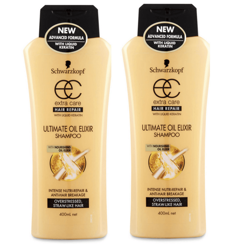 2x Schwarzkopf 400ml Extra Hair Care Shampoo Ultimate Oil Elixir Payday Deals