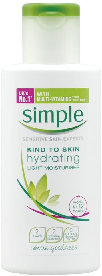 2x Simple 125ml Sensitive Skin Experts Hypoallergenic Hydrating Light Moisturiser Payday Deals