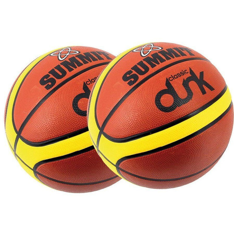 2x Summit Classic Dunk Basketball Indoor Outdoor Sport Game Rubber Ball Size 6 Payday Deals