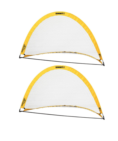 2x Summit Pop Up Teardrop Advance FFA Half Dome Training Football Soccer Goal 2mx1m Payday Deals