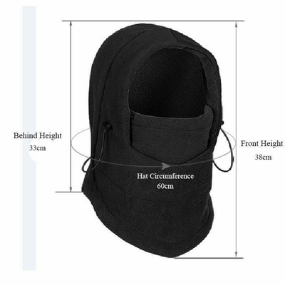 2x Windproof Thermal Fleece Balaclava Beanie Hat Full Face Mask Ski - Black Payday Deals