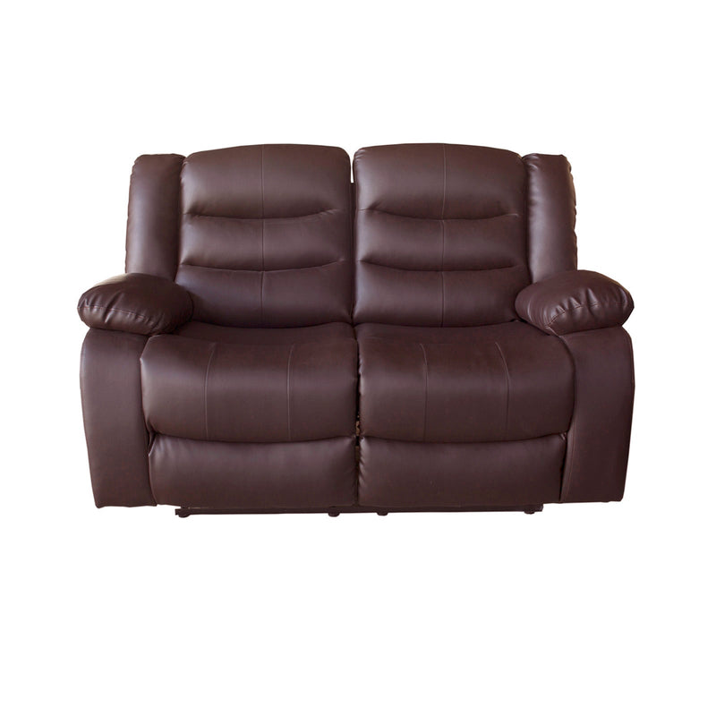 3+2+1 Seater Recliner Sofa In Faux Leather Lounge Couch in Brown Payday Deals