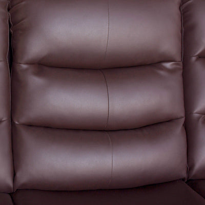 3+2 Seater Recliner Sofa In Faux Leather Lounge Couch in Brown Payday Deals