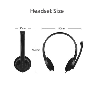 3.5mm Multi Device Stereo Headset Adjustable Headband Noiseless Volume Control Payday Deals