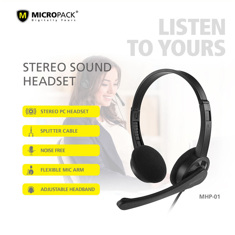 3.5mm Multi Device Stereo Headset Adjustable Headband Noiseless Volume Control Payday Deals