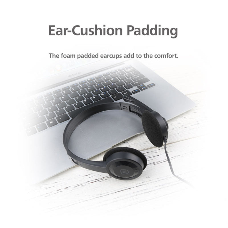 3.5mm Multi Device Stereo Headset Adjustable Headband Noiseless Volume Control Payday Deals