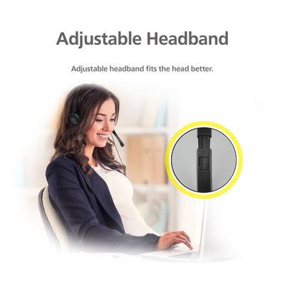 3.5mm Multi Device Stereo Headset Adjustable Headband Noiseless Volume Control Payday Deals