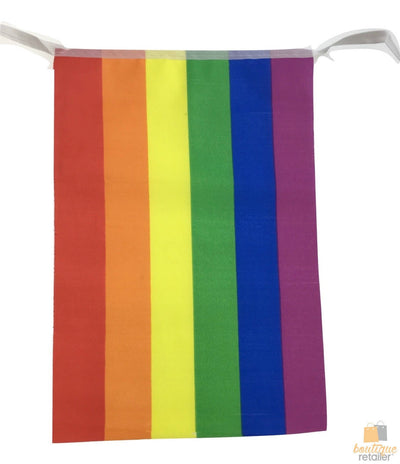 3.6m RAINBOW BUNTING FLAG Party Banner Birthday Market Stall Flags Decor Pride Payday Deals