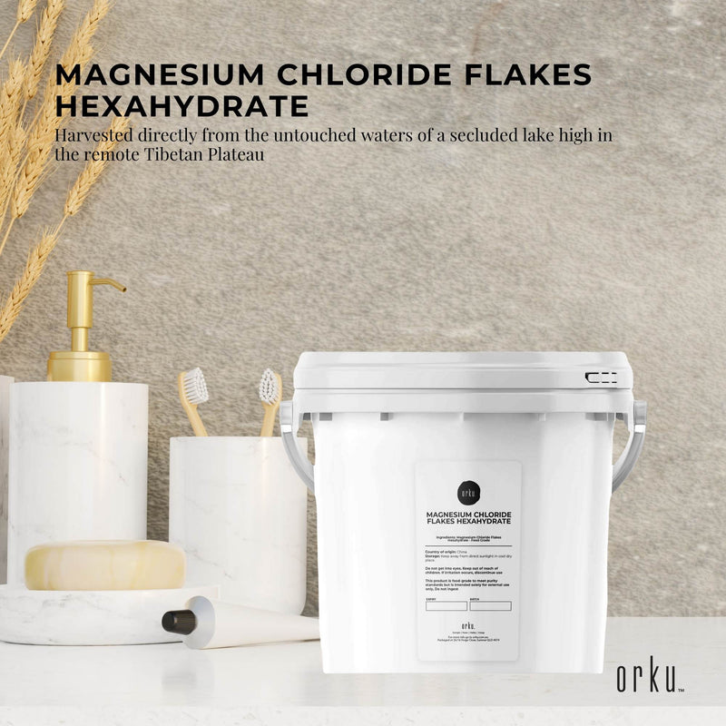 3.8kg Magnesium Chloride Flakes Hexahydrate Tub - Food Grade Dead Sea Bath Salt Payday Deals