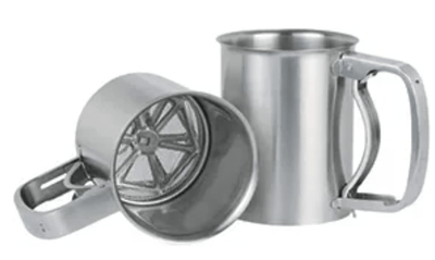 3 Cup Propert Premium Stainless Steel Flour Sifter - Silver