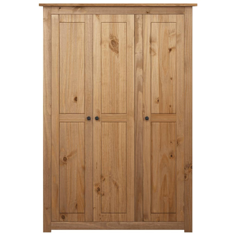 3-Door Wardrobe 118x50x171.5 cm Pine Panama Range Payday Deals