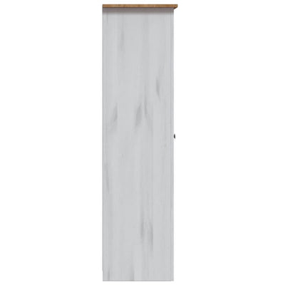 3-Door Wardrobe White 118x50x171.5 cm Pine Panama Range Payday Deals