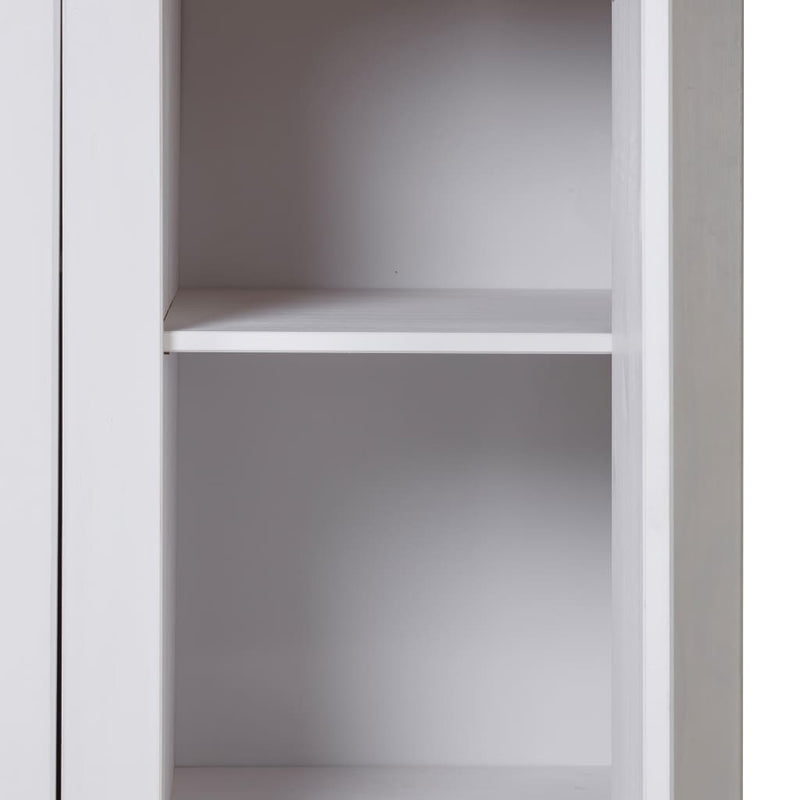 3-Door Wardrobe White 118x50x171.5 cm Pine Panama Range Payday Deals
