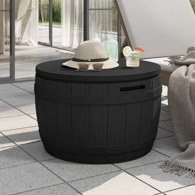 3-in-1 Garden Storage Box Black Polypropylene Payday Deals
