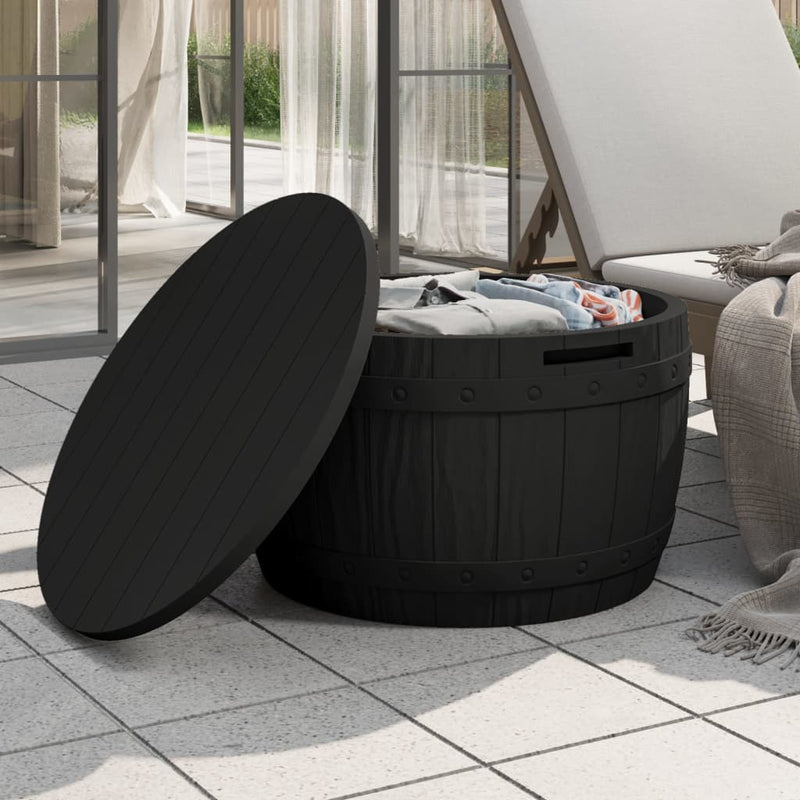 3-in-1 Garden Storage Box Black Polypropylene Payday Deals