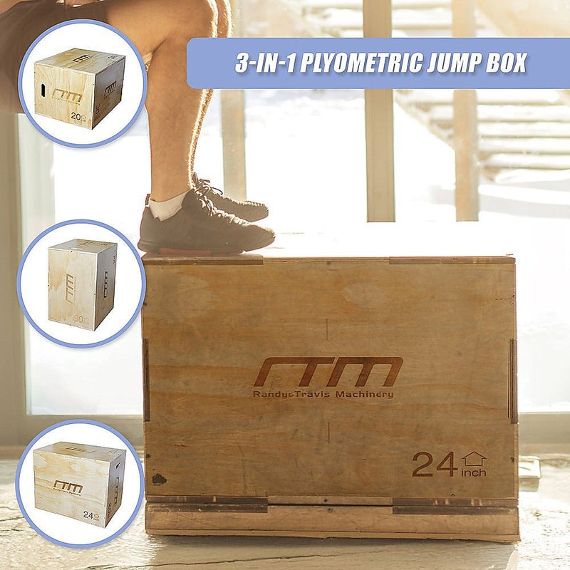 3 IN 1 Wood Plyo Games Plyometric Jump Box Payday Deals