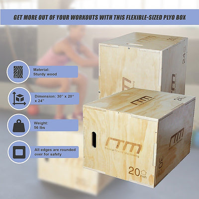 3 IN 1 Wood Plyo Games Plyometric Jump Box Payday Deals