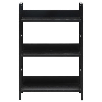 3-Layer Book Shelf Black 60x27.6x90.5 cm Engineered Wood Payday Deals