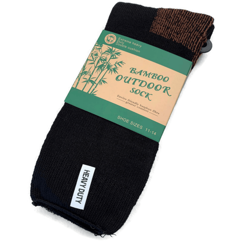 3 Pairs BAMBOO OUTDOOR SOCKS Mens Heavy Duty Thick Work Socks Cushion Payday Deals