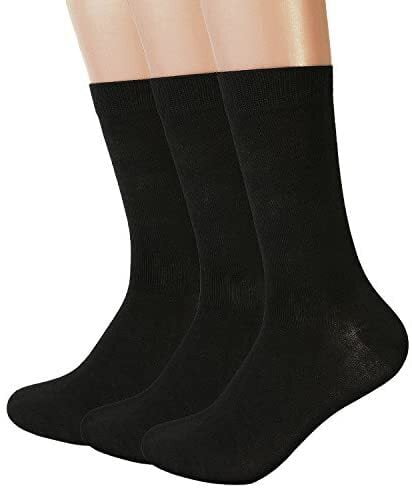 3 Pairs Bamboo Socks Unisex Premium Fiber Sock Super Soft Crew Tennis Sox Payday Deals