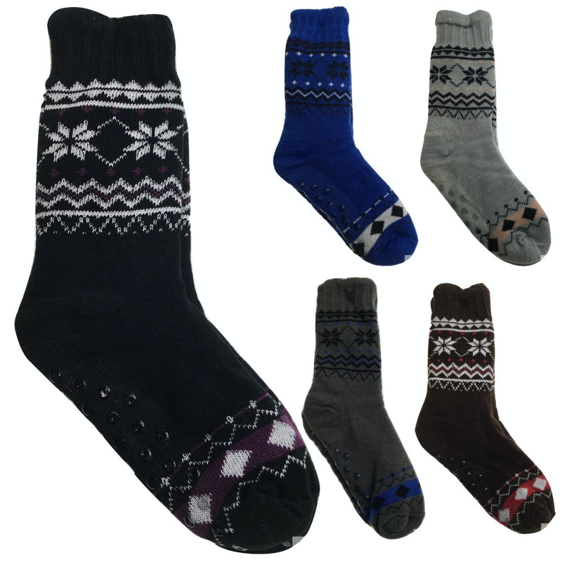 3 Pairs Mens Non Slip Thick Fur Warm Winter Bed Socks Thermal Warm Cushion BULK Payday Deals