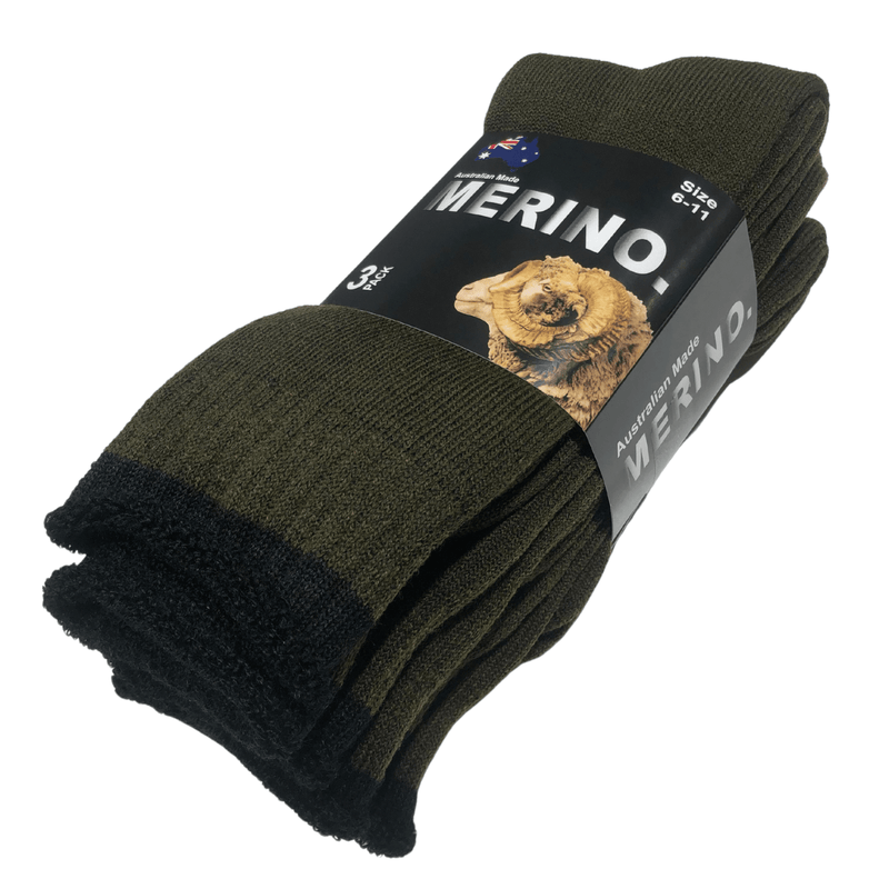 3 Pairs MERINO WOOL SOCKS Mens Heavy Duty Premium Thick Work Socks Cushion Payday Deals