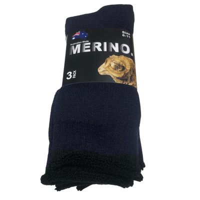 3 Pairs MERINO WOOL SOCKS Mens Heavy Duty Premium Thick Work Socks Cushion Payday Deals