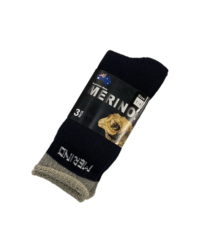 3 Pairs MERINO WOOL SOCKS Mens Heavy Duty Premium Thick Work Socks Cushion Payday Deals