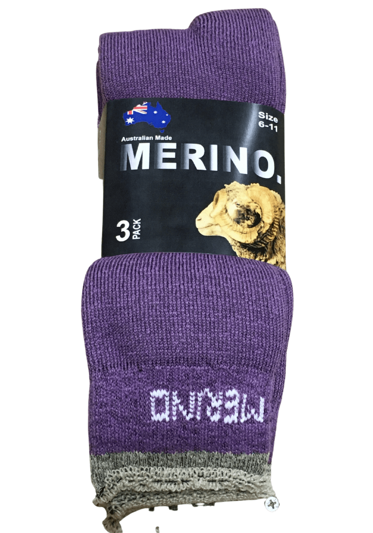 3 Pairs MERINO WOOL SOCKS Mens Heavy Duty Premium Thick Work Socks Cushion Payday Deals