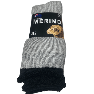 3 Pairs MERINO WOOL SOCKS Mens Heavy Duty Premium Thick Work Socks Cushion Payday Deals