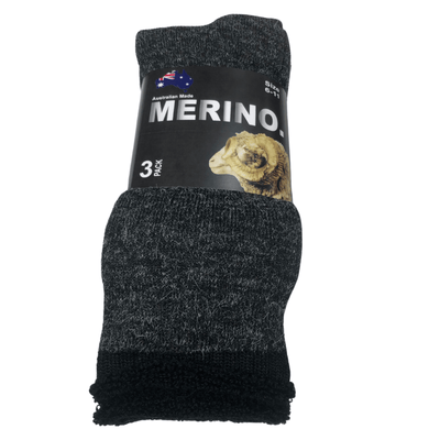 3 Pairs MERINO WOOL SOCKS Mens Heavy Duty Premium Thick Work Socks Cushion Payday Deals