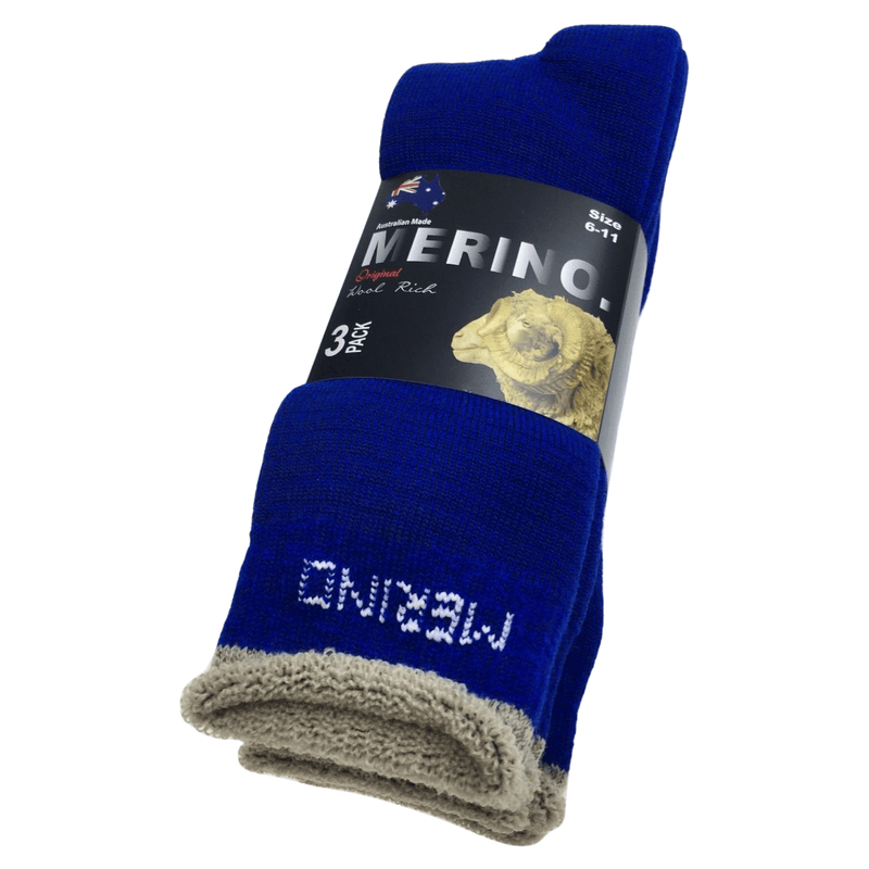 3 Pairs MERINO WOOL SOCKS Mens Heavy Duty Premium Thick Work Socks Cushion Payday Deals