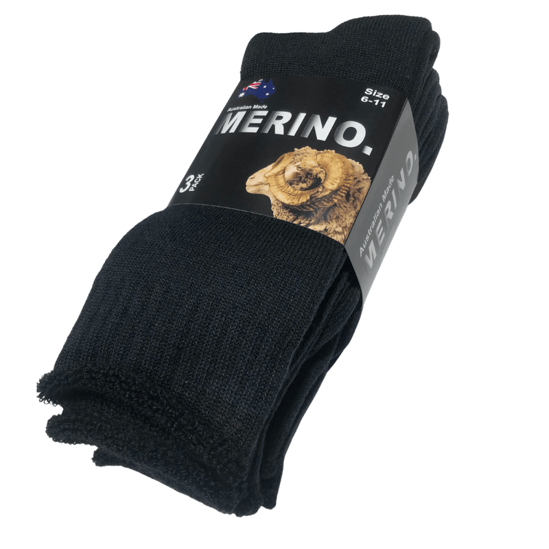 3 Pairs MERINO WOOL SOCKS Mens Heavy Duty Premium Thick Work Socks Cushion Payday Deals