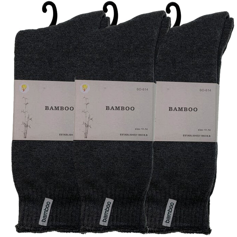 3 Pairs PREMIUM BAMBOO SOCKS Mens Heavy Duty Thick Work Socks BULK Cushion Payday Deals