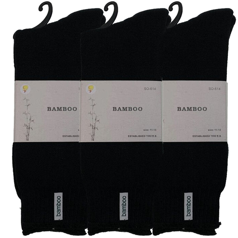 3 Pairs PREMIUM BAMBOO SOCKS Mens Heavy Duty Thick Work Socks BULK Cushion Payday Deals