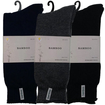 3 Pairs PREMIUM BAMBOO SOCKS Mens Heavy Duty Thick Work Socks BULK Cushion Payday Deals