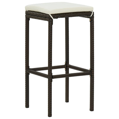 3 Piece Bar Set Poly Rattan Brown Payday Deals