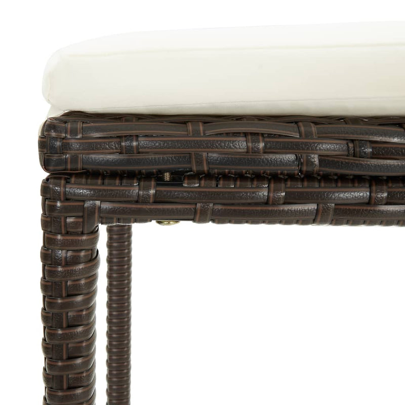 3 Piece Bar Set Poly Rattan Brown Payday Deals