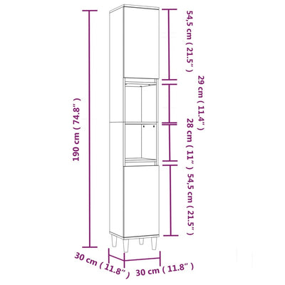 3 Piece Bathroom Furniture Set High Gloss White Engineered Wood Payday Deals