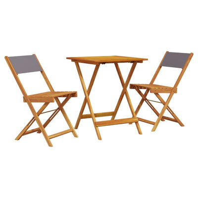 3 Piece Bistro Set Anthracite Fabric and Solid Wood Payday Deals