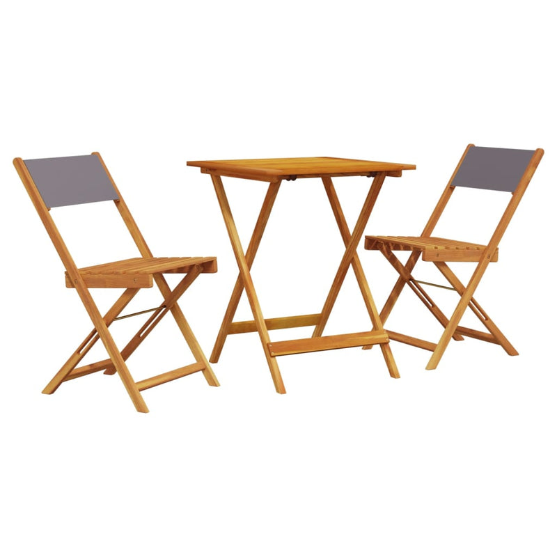 3 Piece Bistro Set Anthracite Fabric and Solid Wood Payday Deals