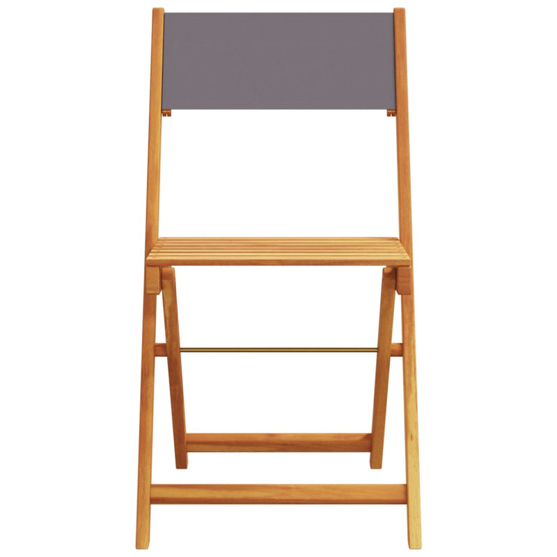 3 Piece Bistro Set Anthracite Fabric and Solid Wood Payday Deals