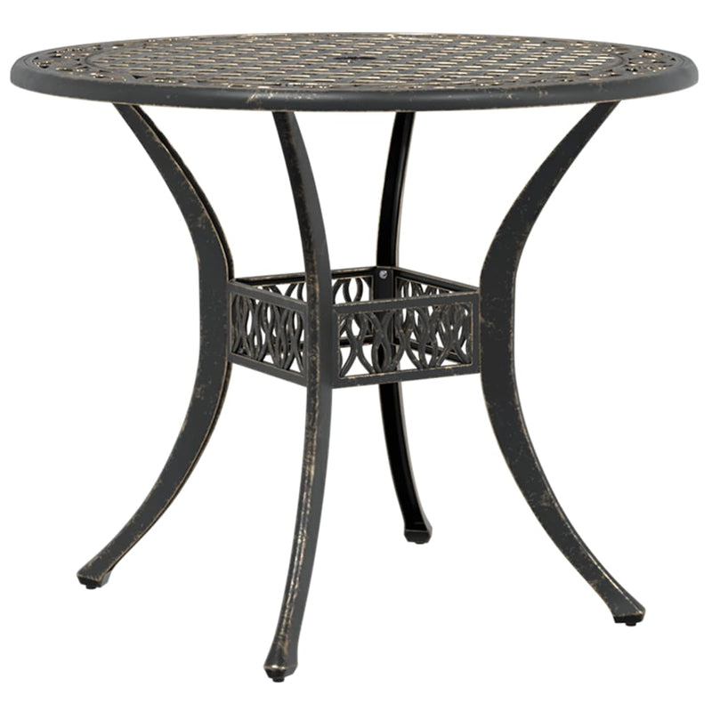 3 Piece Bistro Set Bronze Cast Aluminium Payday Deals